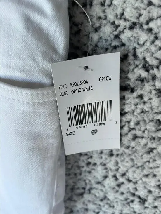 Kut From the Kloth Women’s White Amy Crop Straight Leg Jeans Size 6P NWT - Picture 3 of 5